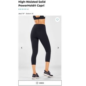 Fabletics highwaisted powerhold cropped leggings